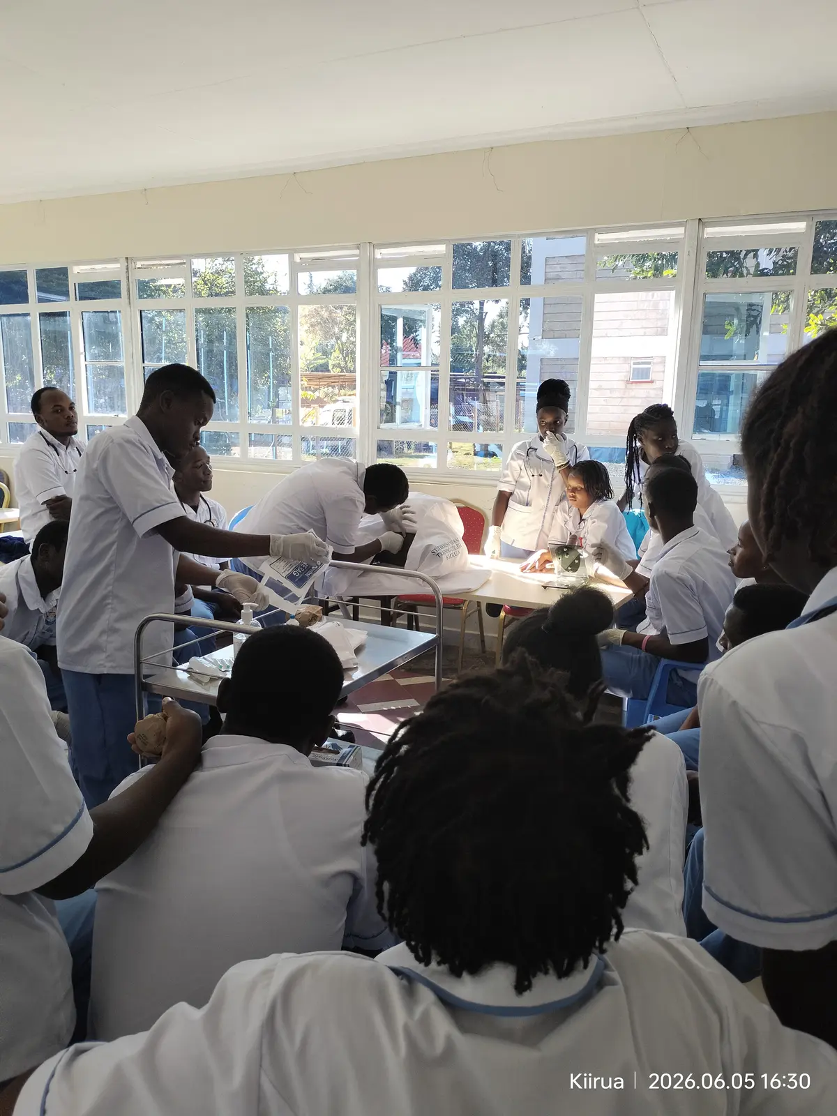 Students in hands-on laboratory and clinical training