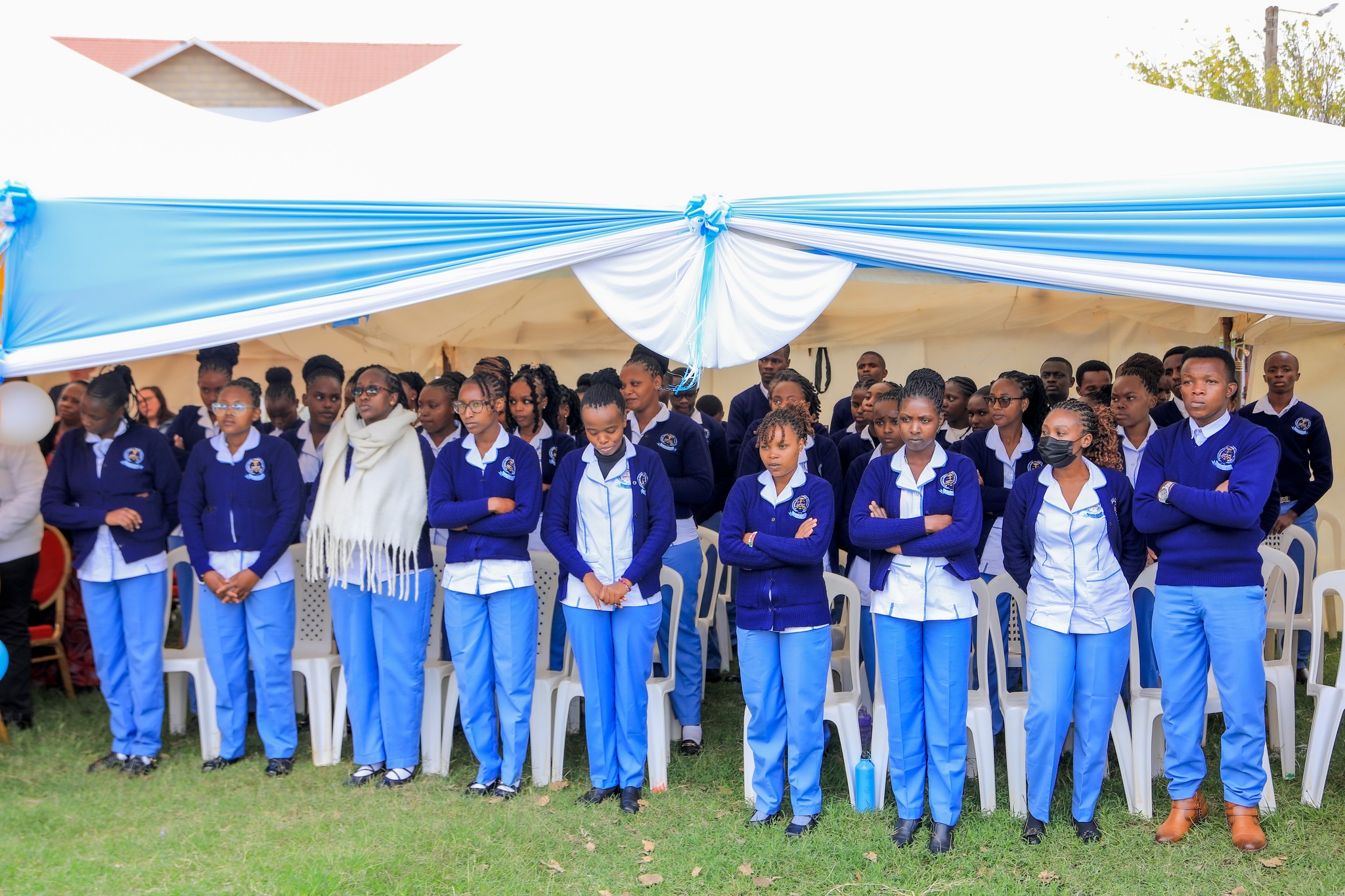 Nursing students in clinical training